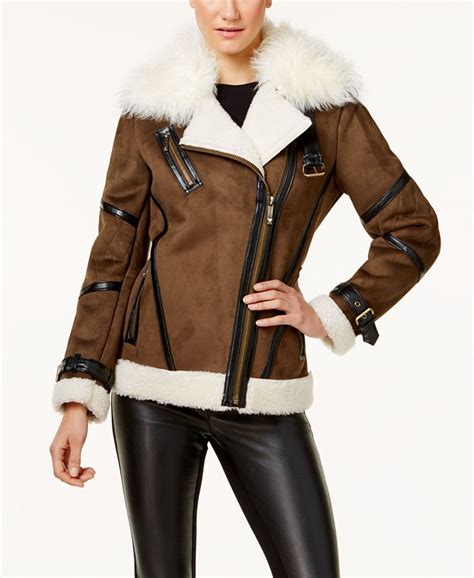 Women's MICHAEL Michael Kors Shearling & Suede Coats